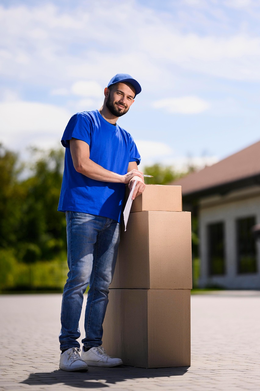 Professional movers at work